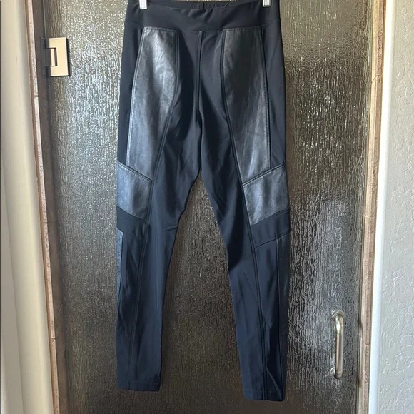 Anatomie Black Skinny Faux Leather Panel Performance Pants - Picture 1 of 3